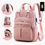 New leisure nylon ladies Bagpack (pink)