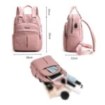 New leisure nylon ladies Bagpack (pink) - Image 5